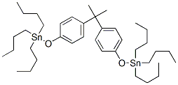 [isopropylidenebis(p-phenyleneoxy)]bis[tributylstannane]  Struktur