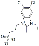 5,6-dichloro-1-ethyl-2-methyl-3-(3-sulphonatopropyl)-1H-benzimidazolium  Struktur