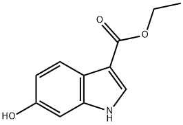 1H-INDOLE-3-CARBOXYLIC ACID,6-HYDROXY-,ETHYL ESTER Struktur