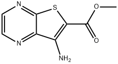 Thieno[2,3-b]pyrazine-6-carboxylic acid, 7-amino-, methyl ester (9CI) Struktur