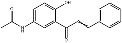 N-[4-hydroxy-3-(1-oxo-3-phenylallyl)phenyl]acetamide  Struktur