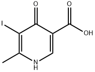 5-iodo-6-Methyl-4-oxo-1,4-dihydropyridine-3-carboxylic acid Struktur