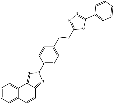 2-[4-[2-(5-Phenyl-1,3,4-oxadiazol-2-yl)vinyl]phenyl]-2H-naphtho[1,2-d]triazole Struktur