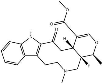 (4S,4aS,15aS)-4,4a,5,6,7,8,13,14,15,15a-Decahydro-4,6-dimethyl-14-oxopyrano[4',3':8,9]azecino[5,4-b]indole-1-carboxylic acid methyl ester Struktur