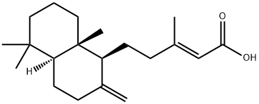 2-Pentenoic acid, 5-[(1S,4aS,8aS)-decahydro-5,5,8a-trimethyl-2-methylene-1-naphthalenyl]-3-methyl-, (2E)- Struktur