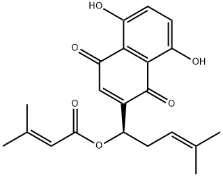 (β,β-二甲基丙烯酰基)紫草素, 24502-79-2, 結(jié)構(gòu)式