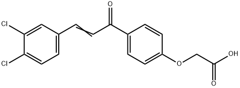 [4-[3-(3,4-DICHLOROPHENYL)-1-OXO-2-PROPENYL]PHENOXY]-ACETIC ACID Struktur