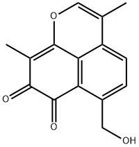 5-Hydroxymethyl-3,9-dimethylnaphtho[1,8-bc]pyran-7,8-dione Struktur