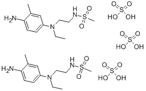 N4-Ethyl-N4-(2-methanesulfonamidoethyl)-2-methyl-1,4-phenylenediamine sesquisulfate monohydrate Structure