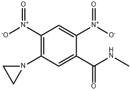 N-Methyl-2,4-dinitro-5-(1-aziridinyl)benzamide Struktur