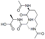 D-Alanine, N-(N-(N2,N6-diacetyl-L-lysyl)-D-alanyl)- Struktur