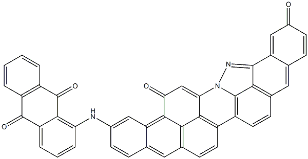 3-[(9,10-dioxo-9,10-dihydro-1-anthryl)amino]-5,10-dihydroanthra[2,1,9-mna]benz[6,7]indazolo[2,3,4-fgh]acridine-5,10-dione  Struktur