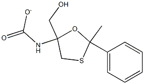 2-Methyl-2-phenyl-1,3-oxathiolane-5-methanol carbamate Struktur