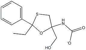 2-Ethyl-2-phenyl-1,3-oxathiolane-5-methanol carbamate Struktur