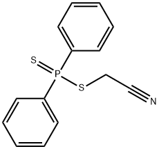 Diphenylphosphinodithioic acid cyanomethyl ester Struktur