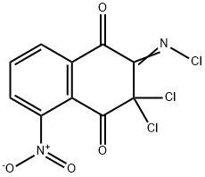 1,4-Naphthalenedione,  2,2-dichloro-3-(chloroimino)-2,3-dihydro-8-nitro- Struktur