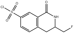 3-(FLUOROMETHYL)-1-OXO-1,2,3,4-TETRAHYDROISOQUINOLINE-7-SULFONYL CHLORIDE Struktur