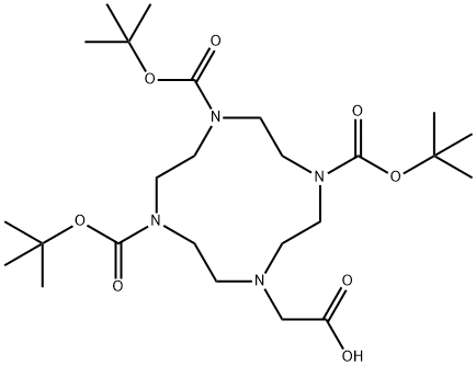 (4,7,10-TRI-BOC-1,4,7,10-TETRAAZACYCLODECAN-1-YL)ACETIC ACID Struktur