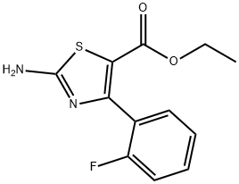 2-AMINO-4-(2-FLUOROPHENYL)-5-THIAZOLECARBOXYLIC ACID ETHYL ESTER Struktur