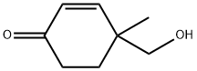 4-HYDROXYMETHYL-4-METHYL-CYCLOHEX-2-ENONE Struktur