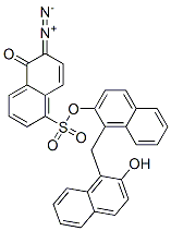 1-[(2-hydroxynaphthyl)methyl]-2-naphthyl 6-diazo-5,6-dihydro-5-oxonaphthalene-1-sulphonate  Struktur