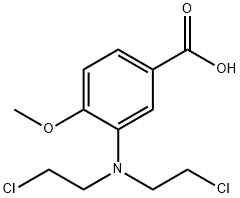 3-[bis(2-chloroethyl)amino]-4-methoxy-benzoic acid Struktur