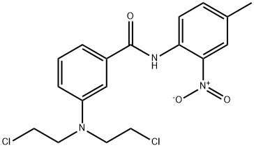 3-[Bis(2-chloroethyl)amino]-4'-methyl-2'-nitrobenzanilide Struktur