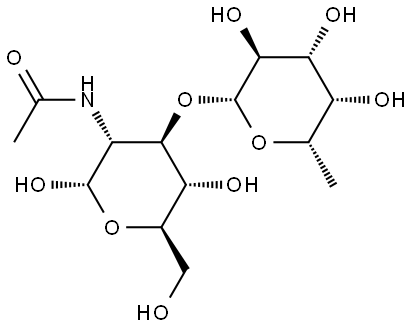 2-ACETAMIDO-2-DEOXY-3-O-(A-L-FUCOPYRANOSYL)-D-GLUCOPYRANOSE Struktur