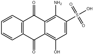 1-amino-9,10-dihydro-4-hydroxy-9,10-dioxoanthracene-2-sulphonic acid Struktur