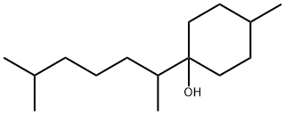 1-(1,5-Dimethylhexyl)-4-methylcyclohexan-1-ol Struktur