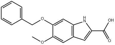 6-BENZYLOXY-5-METHOXYINDOLE-2-CARBOXYLIC ACID Struktur