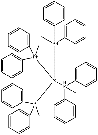 TETRAKIS(METHYLDIPHENYLPHOSPHINE)PALLADIUM(0) Struktur