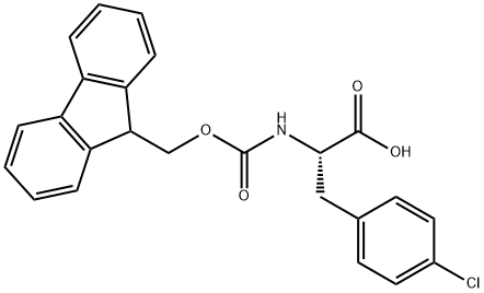 3-(4-CHLORO-PHENYL)-2-(9H-FLUOREN-9-YLMETHOXYCARBONYLAMINO)-PROPIONIC ACID Struktur