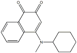 4-(cyclohexylmethylamino)-1,2-naphthoquinone Struktur