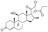 21-Chloro-9-fluoro-11β,17-dihydroxy-16β-Methylpregn-4-ene-3,20-dione 17-Propionate Struktur