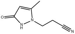 1H-Pyrazole-1-propanenitrile, 2,3-dihydro-5-methyl-3-oxo- (9CI) Struktur