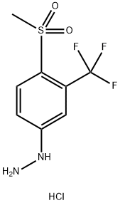 HYDRAZINE,[4-(METHYLSULFONYL)-3-(TRIFLUOROMETHYL)PHENYL]-,MONOHYDROCHLORIDE Struktur