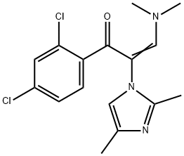 2-Propen-1-one,  1-(2,4-dichlorophenyl)-3-(dimethylamino)-2-(2,4-dimethyl-1H-imidazol-1-yl)- Struktur