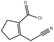 1-Cyclopentene-1-carbonyl chloride, 2-(cyanomethyl)- (8CI) Struktur