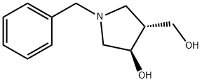 (3r,4r)-1-benzyl-4-hydroxy-3-pyrrolidinemethanol Struktur