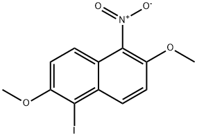 1-Iodo-2,6-dimethoxy-5-nitronaphthalene Struktur