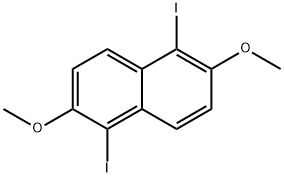 1,5-Diiodo-2,6-dimethoxynaphthalene Struktur