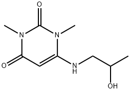 2,4(1H,3H)-Pyrimidinedione, 6-[(2-hydroxypropyl)amino]-1,3-dimethyl- (9CI) Struktur