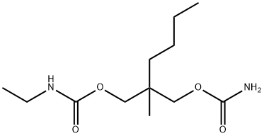 N-Ethylcarbamic acid 2-(carbamoyloxymethyl)-2-methylhexyl ester Struktur