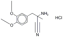 rac α-AMino-3,4-diMethoxy-α-Methylbenzenepropanenitrile Hydrochloride Struktur