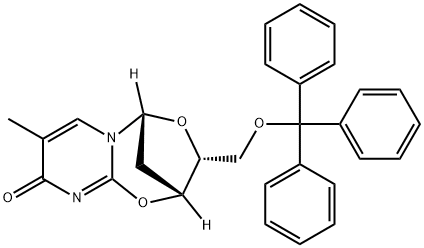 5-O-Triphenylmethyl-2-deoxy-2,3-didehyrothymidine Struktur