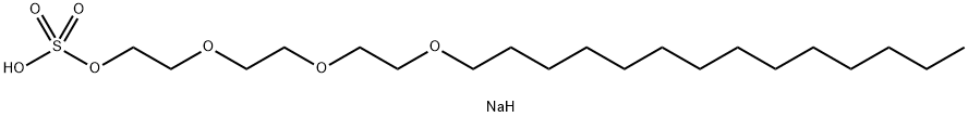 sodium 2-[2-[2-(tetradecyloxy)ethoxy]ethoxy]ethyl sulphate  Struktur