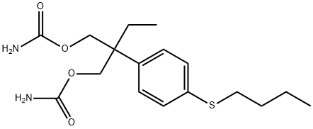 Dicarbamic acid 2-[p-(butylthio)phenyl]-2-ethyltrimethylene ester Struktur