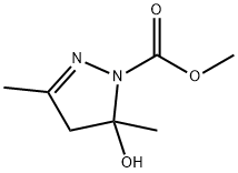 1H-Pyrazole-1-carboxylic  acid,  4,5-dihydro-5-hydroxy-3,5-dimethyl-,  methyl  ester Struktur