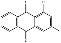 1-Hydroxy-3-methylanthracene-9,10-dione Struktur